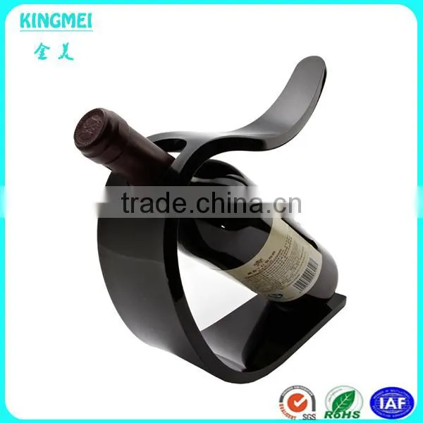 Wholesale Funny Wine Bottle Holder for Security Display ,acrylic Decorative Single Wine Rack photo-4