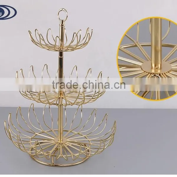 3 Layers Handicraft Metal Fruit Tree Rack photo-5