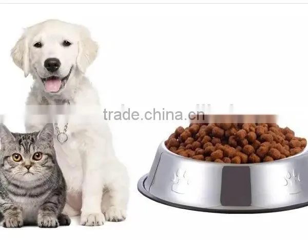 Skid Stop Rubber Base Stainless Steel Pet Bowls With Embossed Paws and Bones for Dogs Puppies Cats Feeder Bowl photo-4