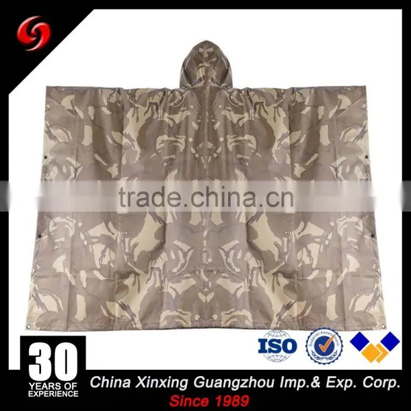 Big Manufactor for Desert Camouflage Pvc Coating Polyester Army Poncho on Sale photo-3