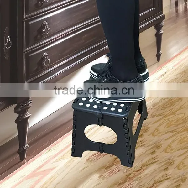Black Plastic Folding Step Stool for Kids photo-4