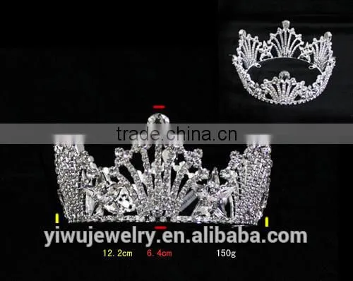 2015 Fasion Rhinestone Hair Decorative Pageant Crown&Tiaras H172-152 photo-2