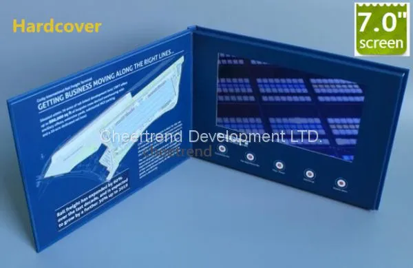 A5/A4 Size 7 Inch Hardcover LCD Video Brochure, Video Book and Video Card for Invitation,advertising or Promotion photo-4