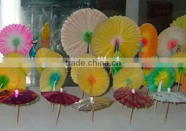 eco-friendly and beautiful sunflower paper design bamboo skewer toothpick for party