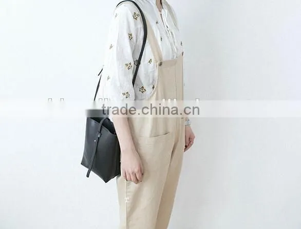 Korean Institute of Wind Wild Loose Tooling Overalls / Retro Art Bib/ Trousers With Braces photo-5