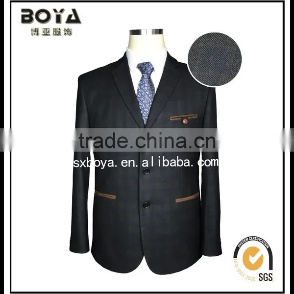 2015 Hot Sale Mens Blazer With Two Placket Resin Buttons photo-2