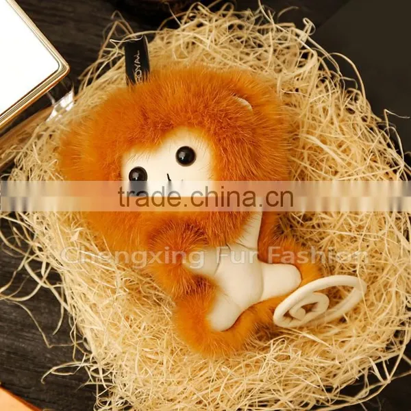CX-A-03 Genuine Mink Fur Monkey Dolls Cute Toys Mink Fur photo-4