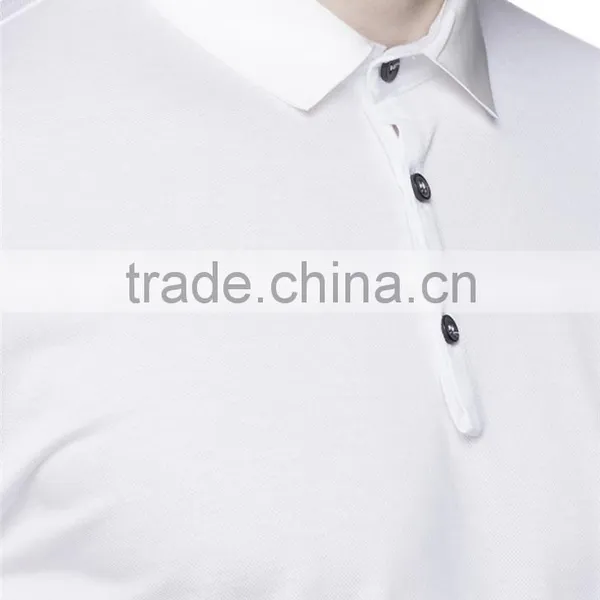 Mens Formal Plain White Polo Shirt With Ribbon Collar Men Shirt Polo photo-5