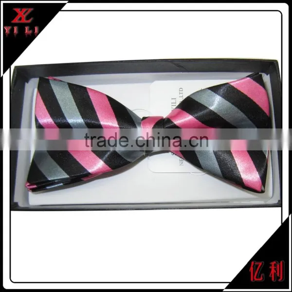 Fashion Men's Bow Tie With Stripes and Grid photo-2