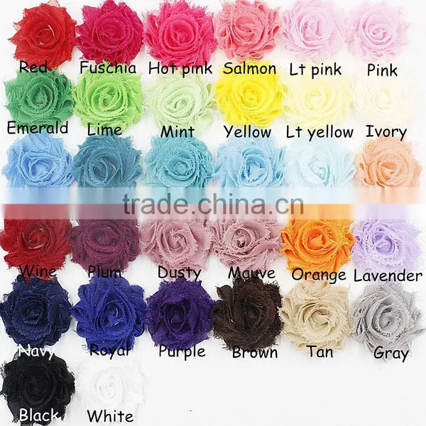 3cm Aliepress Selling Mini Shabby Chiffon Flowers Child Headband Ring DIY Headband Hair Ornaments