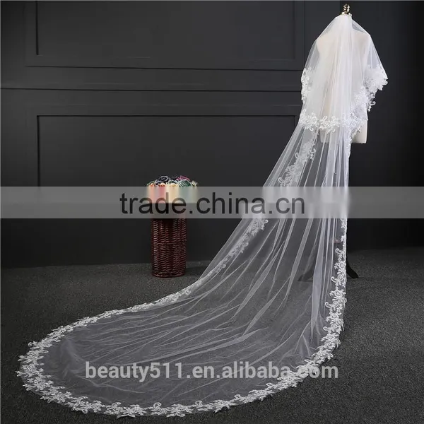 Latest Style Unique Design Beautiful Long Veil photo-3