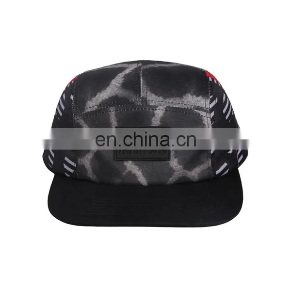 New Fashion Custom Leather Patch 5 Panle Plain Dad Hat photo-5