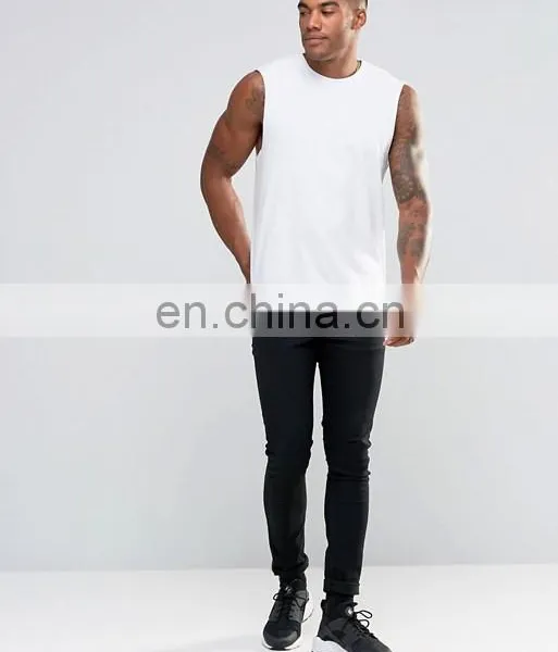 Healy no Label High Quality Gym Sport Cotton Custom Spandex Bodybuilding Tank Top Men photo-2