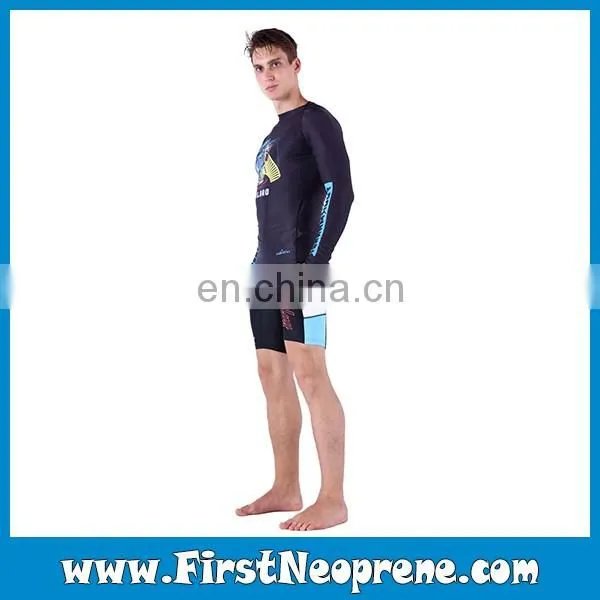 Black Carton Printing Men Style Long Sleeve Rashguards photo-5