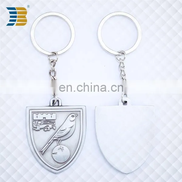 Shield Shape Custom Made Silver Plating Keychain With Engraving photo-3