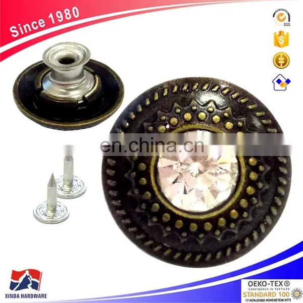 19.5 mm Chinese Manufacturers Couture Sewing Jeans Coat/metal Diamond Button photo-2