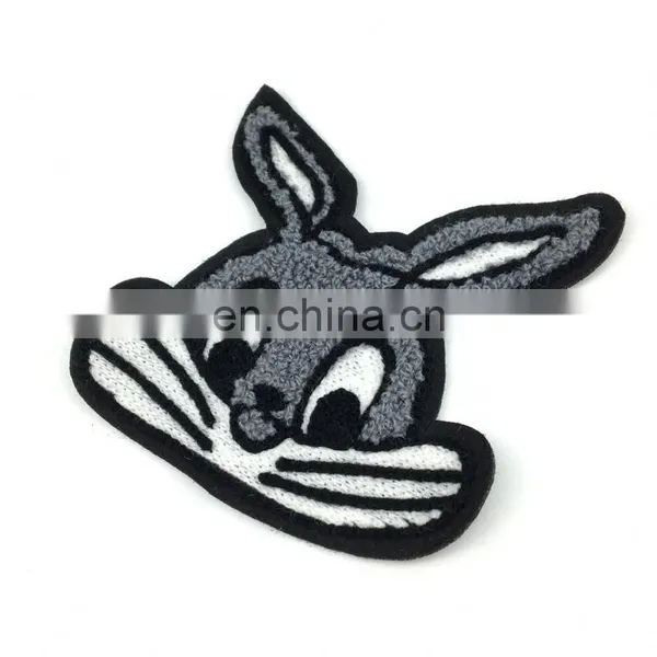 Custom Own Design Silione Logo Iron on Chenille Fabric Patch photo-2