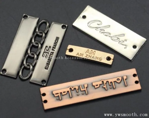 Wholesale Fashion 3D Logo Brand Garment Custom Metal Clothing Label photo-2