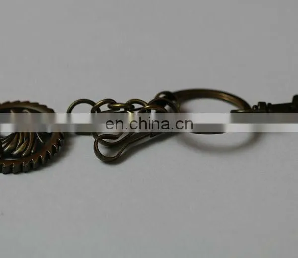 China Supply Accessories Antique Brass Wolf Totem Keychain/keyring