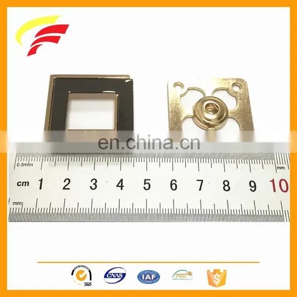 35mm Zinc Alloy Bicolor Two Squares Combined Snap Button for Jacket photo-5