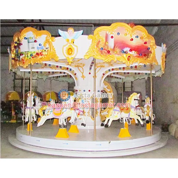 Zhongshan Amusement Theme Park Equipment Merry go Round 12 Seat Baby Carousel Good Price Hot Sale Earn Money, Amusement photo-3