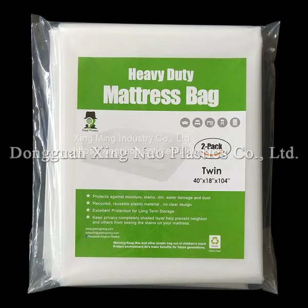 03 Style 2 Pack Heavy Duty Twin Mattress Bag 40 * 18 * 104 Inch
