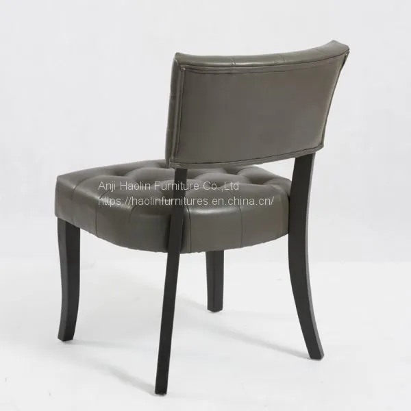 Oversized Solid Wood Dining Chair With PU Leather photo-5