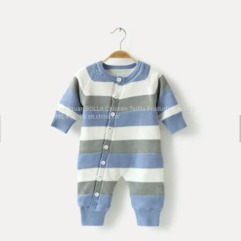 Knitted Newborn 100% Cotton Baby Rompers Infant Toddlers Clothing Pajama Romper photo-2