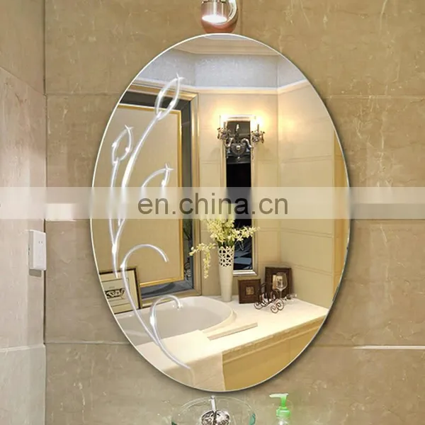 Custom Shape Wall Mounted Blue Bronze Tinted Mirror Glass photo-3