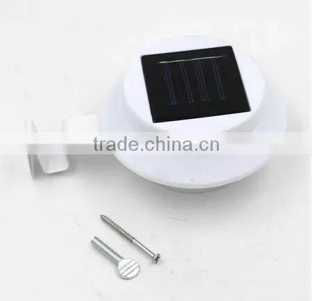 Outdoor 3LED Garden Wall Fence Solar Gutter Led Light photo-4
