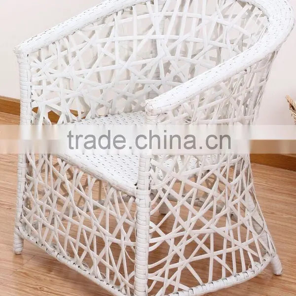 Modern Rattan Garden Furniture, White Outdoor Rattan Furniture With 2 Armchairs, Cheap Wicker Patio Sofa PRT14806 photo-3