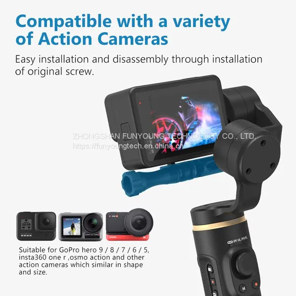 Handheld Three Axis Sports Camera Anti-shake Steady Shot Live Extreme Stabilizer Cloud Station GoPro5~8 photo-3
