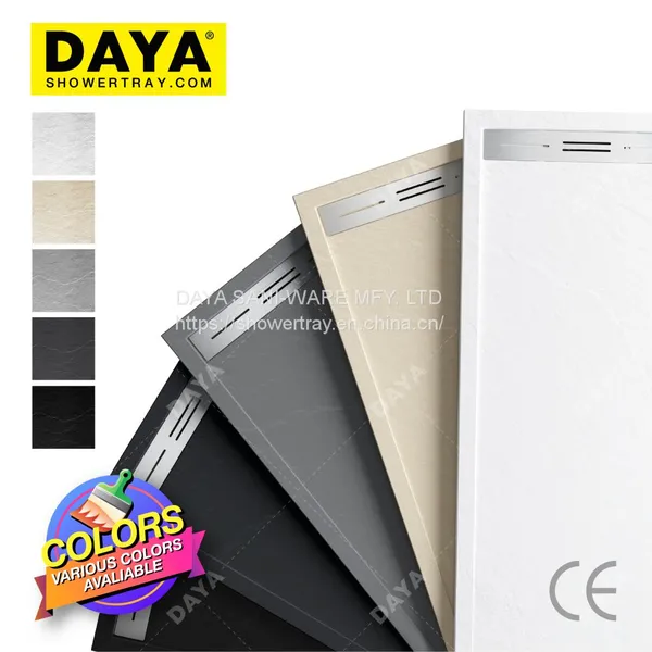 DAYA Economical Waterproof Rectangle Resin Stone Shower Tray photo-4