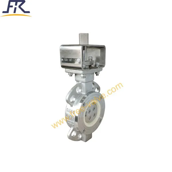 DN80 PN16 Ceramic Lined Butterfly Valve photo-2