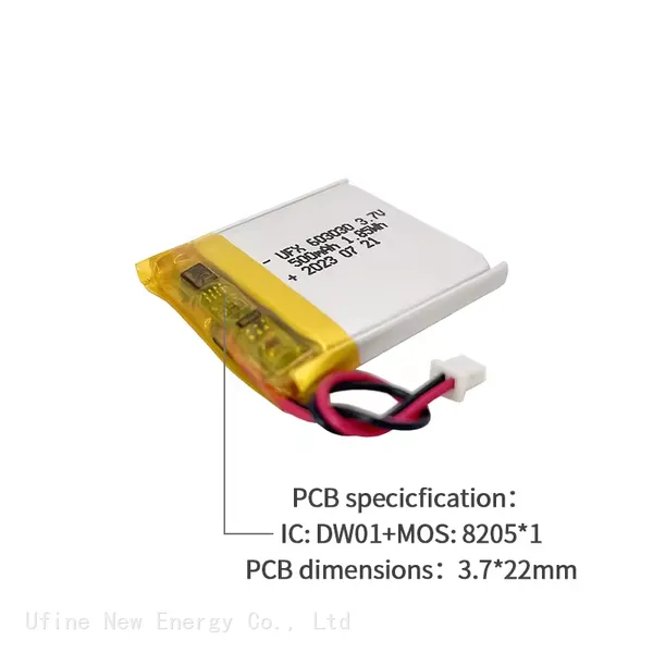 3.7V Lithium Ion Battery for Sale UFX 603030 500mAh Contains Multiple Certifications photo-4