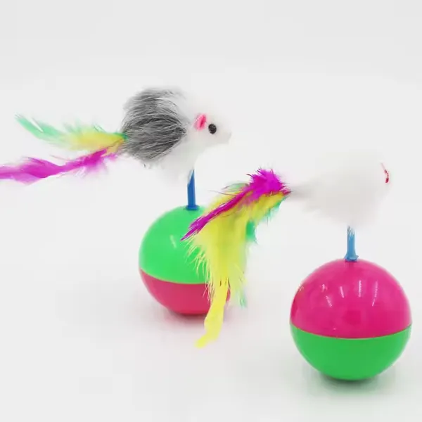 Cat Toy Mouse Self-Hey Funny Cat SticK Kitten Kitty Anti-Boring Artifact Feather Mouse Toy Interactive for Indoor photo-4