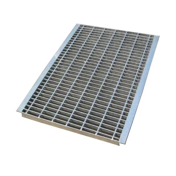 Grille en acier crantée anti-dérapante, galvanisée à chaud, en acier lourd pour passages industriels et marches d'escaliers
