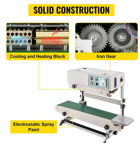Portable Plastic Bag Sealer Plastic Paper Bag Continuous Sealer Sealing Machine