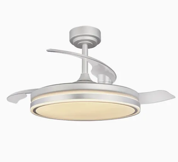 Fan light/Silver 42 inch 6-speed remote control reverse 3-color dimming DC（Wechat:13510231336）