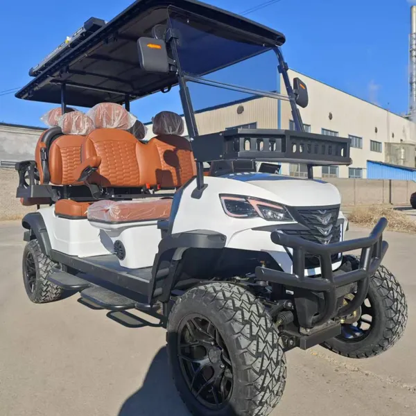 New Kc4+2 Six-seater Electric Golf Cart With Solar Panel and Insulated Box, Customizable, Suitable for Scenic Spot Sightseeing, for Export, From Original Manufacturer photo-4