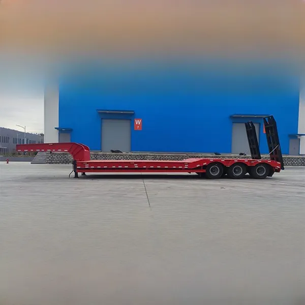 Construction Machinery Transport Low Bed Semi Trailer photo-2
