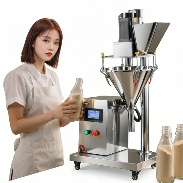 Small Semi-Automatic Desktop Auger Powder Filling Machine for Pharmaceutical Bottles and Seasoning Powder Chili Powder Manufacture