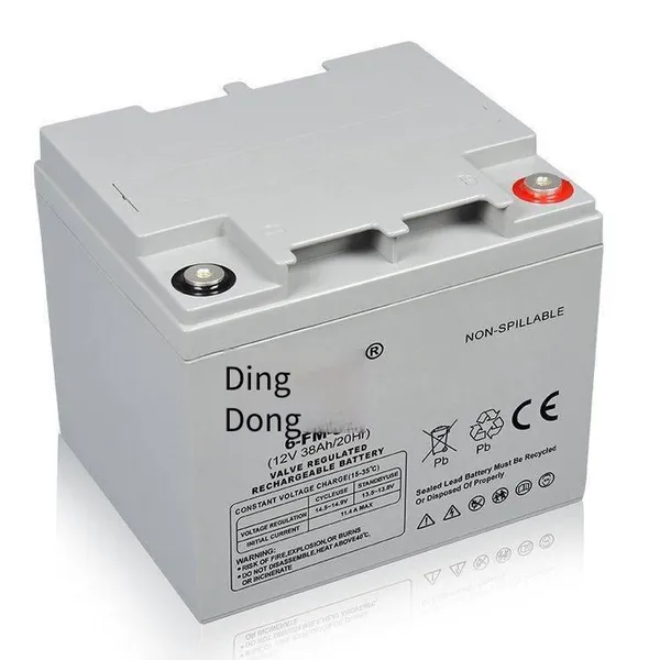 Dingdong Battery 6-fm-38 Maintenance-free Valve-regulated 12v 38ah Lead-acid Battery for Ups and Eps Power Supply