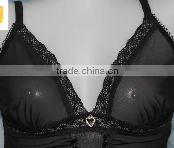 Sexy Mature Baby Doll Lingerie Baby Doll Fashion Lace Open Transparent ,nylon/spandex Underwear photo-5