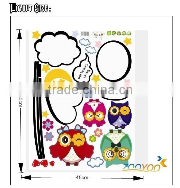 ALFOREVER the Owl Whiteboard Sticker,whiteboard Decals for Kids photo-2