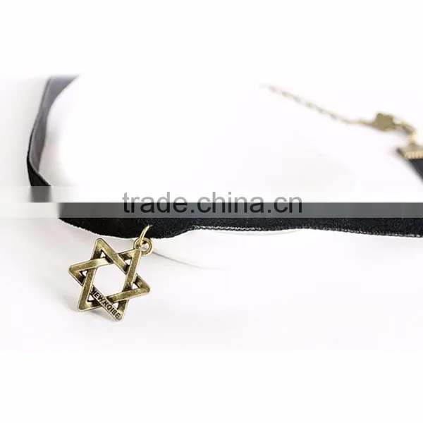Vintage Punk Short Black Lace Velvet Choker Necklace for Women photo-3