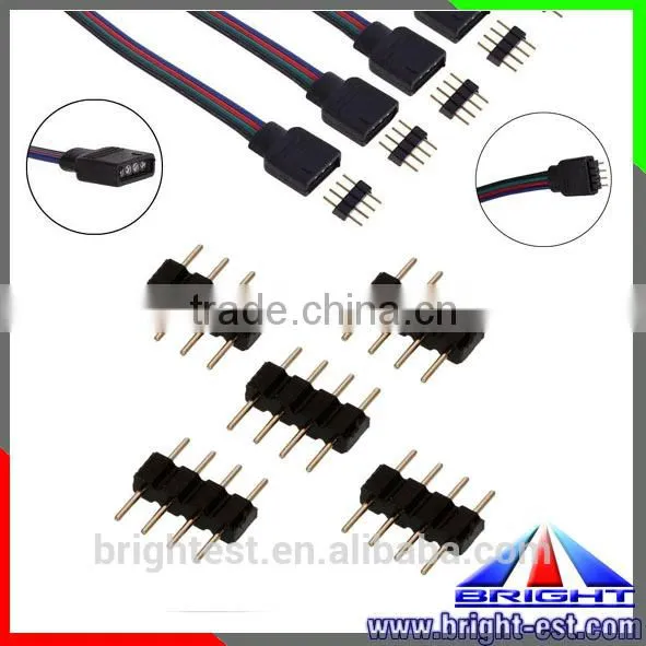 4 Pin White 10mm Width Led Strip Connector for 5050 RGB Flexible Strip photo-2