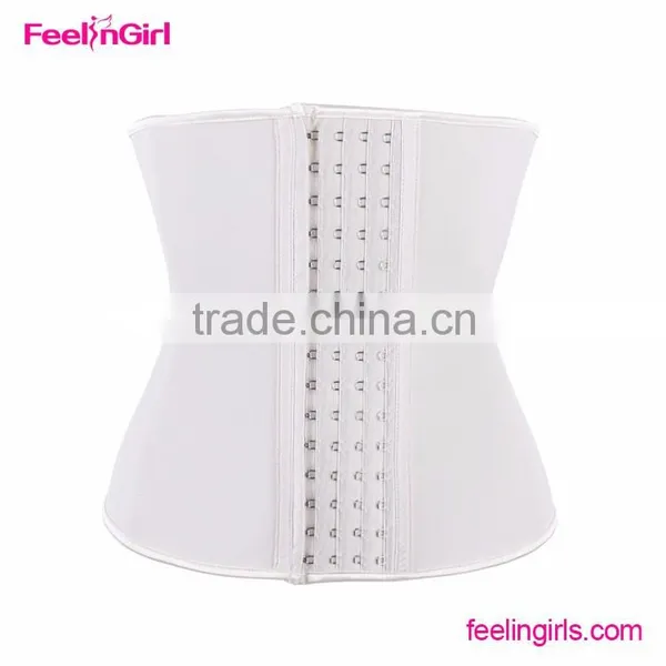 High Quality Nude Latex Rubber 4 Row Hooks Waist Trainer Corset photo-3