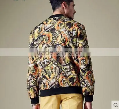 The 2015 Men's Casual Fashion Print Hooded Jacket photo-2