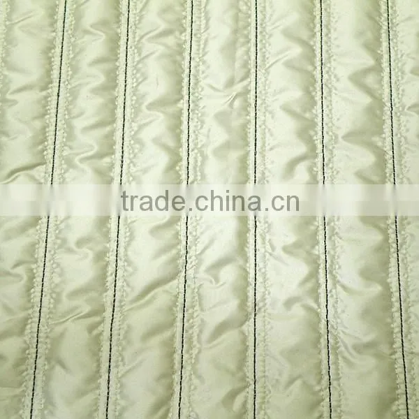 Winter Thermal Padding Cotton Stripe Quilted Embroidery Fabric photo-3